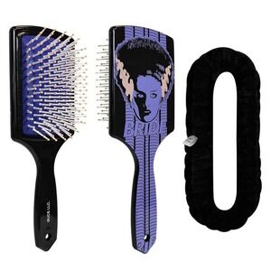 Luv Her Kids Hair Brush & Spa Headband Set – Universal Monsters "Bride" Design